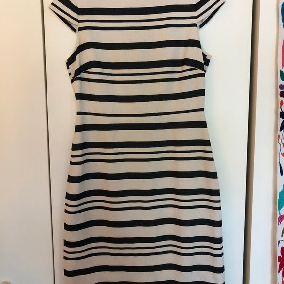 J.Crew Cap Sleeve Double Striped Dress - Picture 3 of 7